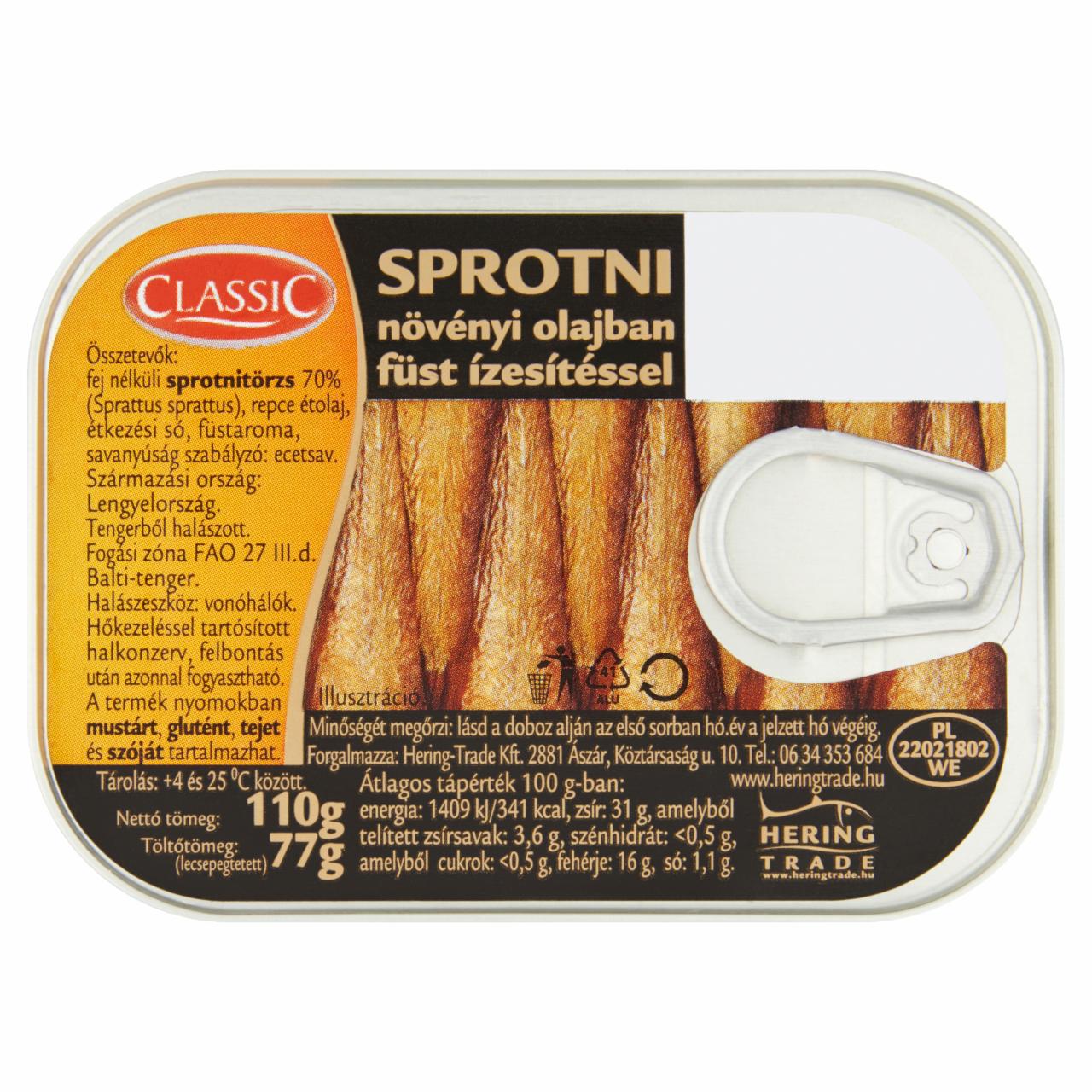 Photo - Classic Sprat in Vegetable Oil with Smoke Flavour 110 g