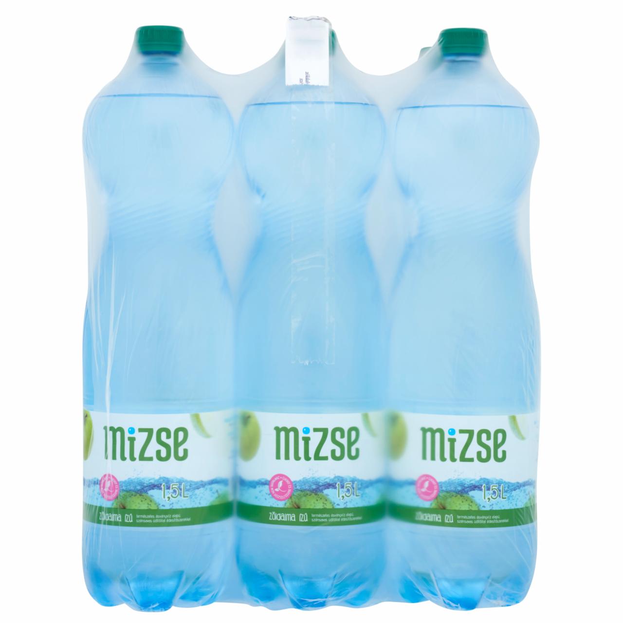 Photo - Mizse Green Apple Flavoured Natural Mineral Water Based Carbonated Drink with Sweeteners 6 x 1,5 l