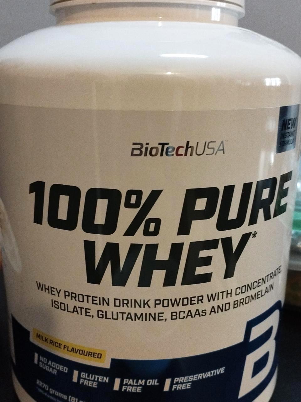 Photo - BioTechUSA 100% Pure Whey Flavoured Protein Drink Powder with Sweetener 454 g
