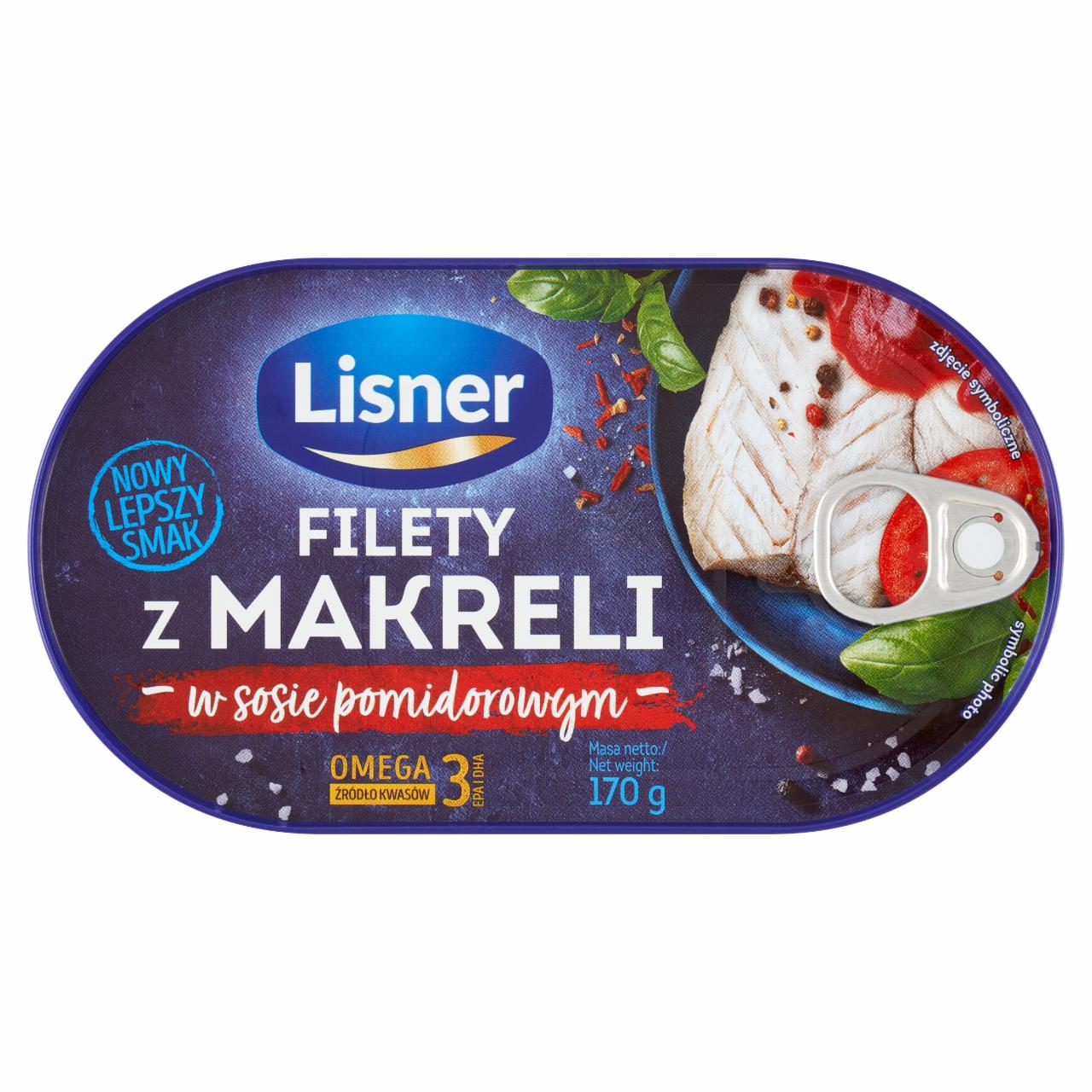 Photo - Lisner Mackerel Fillets in Tomato Sauce 170 g