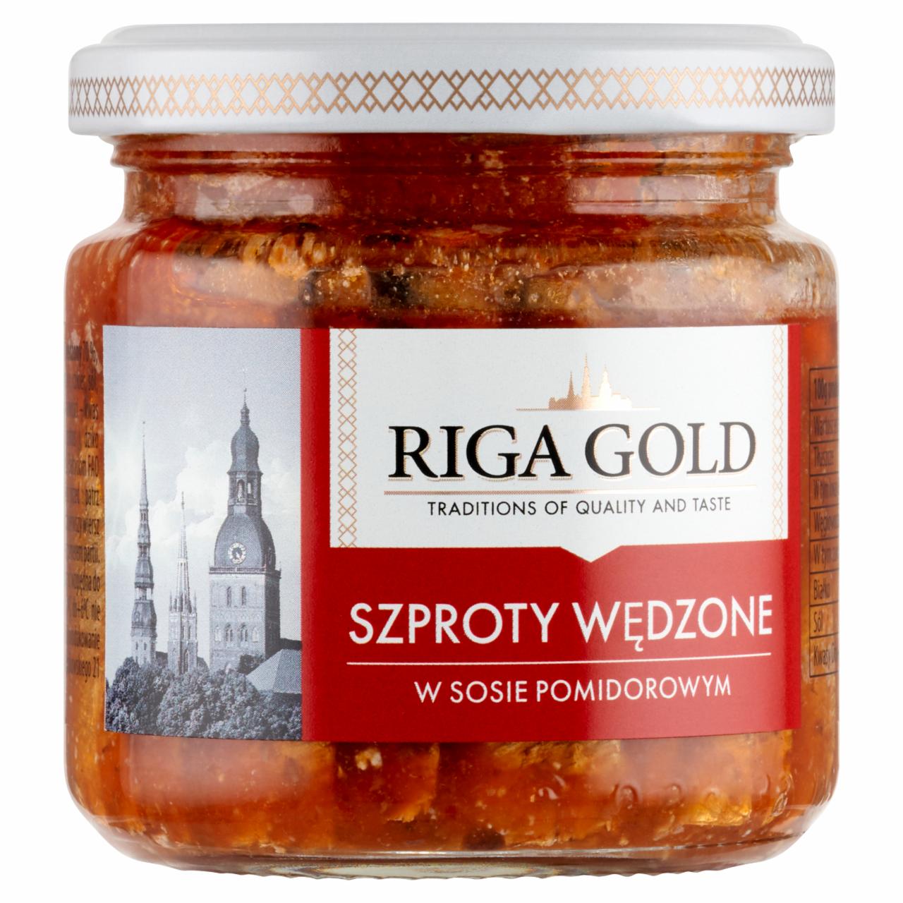 Photo - Riga Gold Smoked Sprats in Tomato Sauce 185 g
