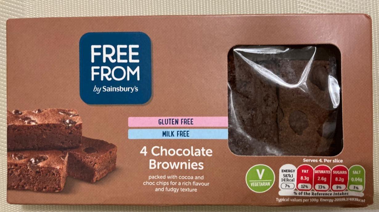 Photo - Free from Chocolate brownies by Sainsbury's