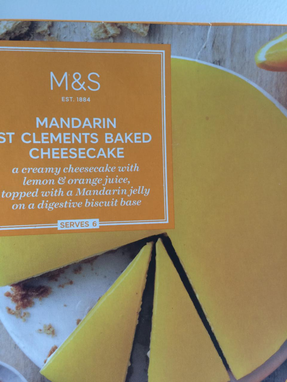 Photo - Mandarin St Clements Baked Cheesecake M&S