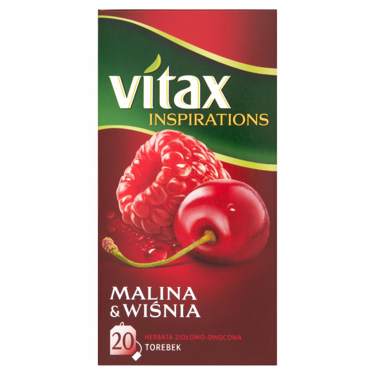 Photo - Vitax Inspiracje Raspberry & Cherry Flavoured Herbal-Fruit Tea 40 g (20 x 2 g)