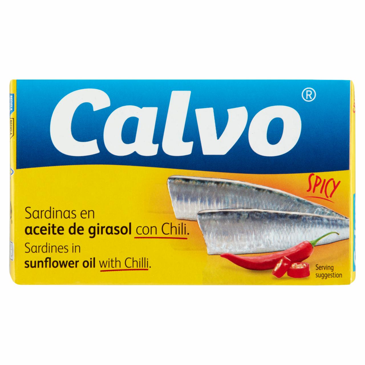 Photo - Calvo Sardines in Sunflower Oil with Chili 120 g
