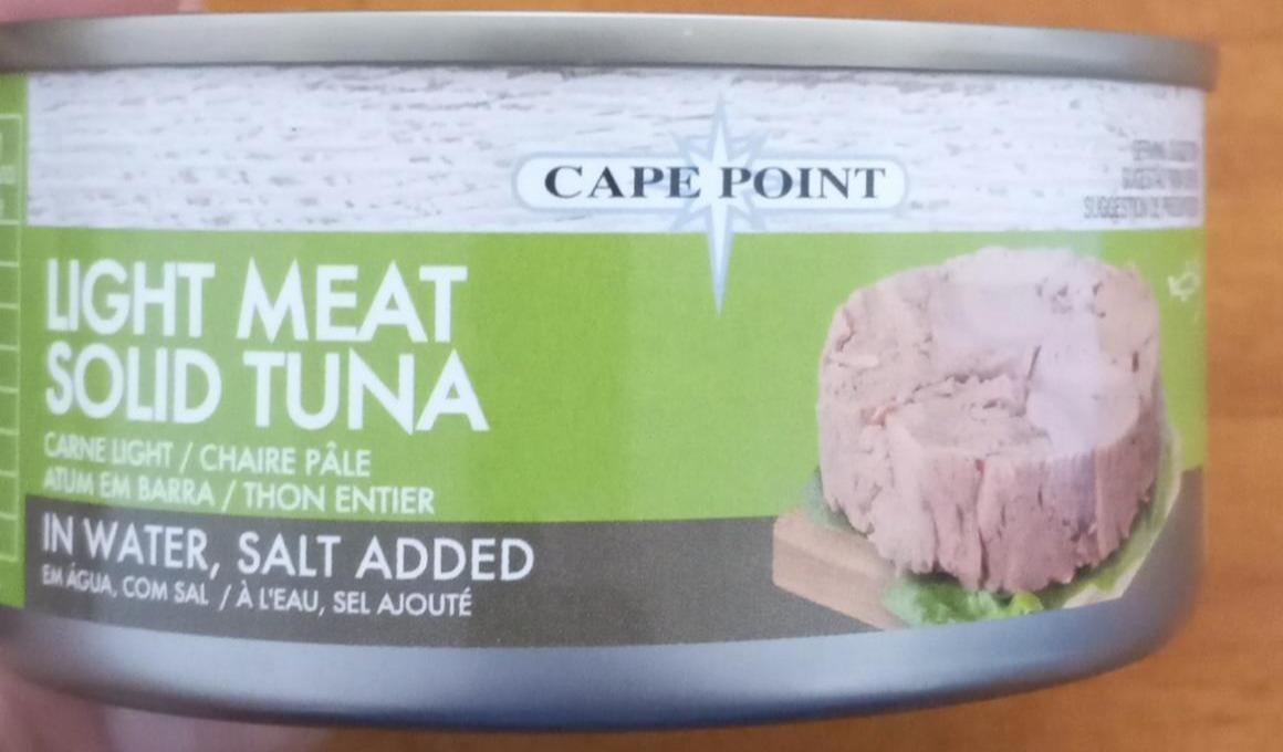 Photo - Light Meat Solid Tuna in Water Salt Added Cape Point