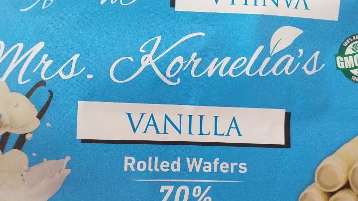 Photo - Rolled Wafers 70% Vanilla Cream Mrs. Kornelia's