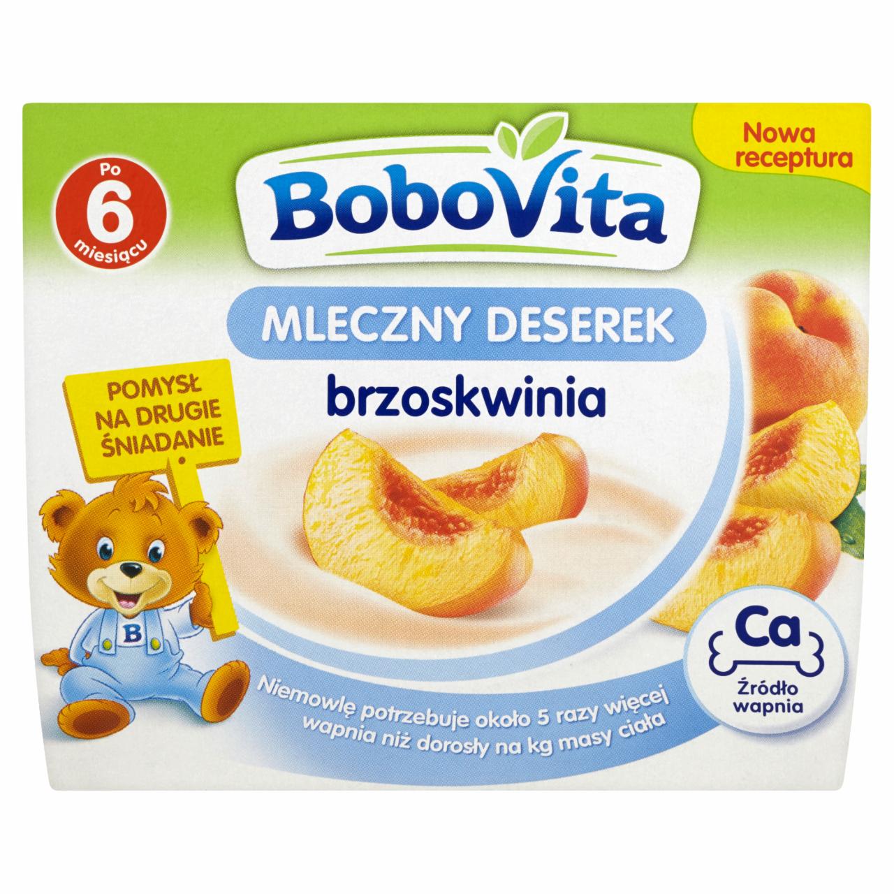 Photo - BoboVita Peach Milk Dessert after 6 Months Onwards 400 g (4 Pieces)
