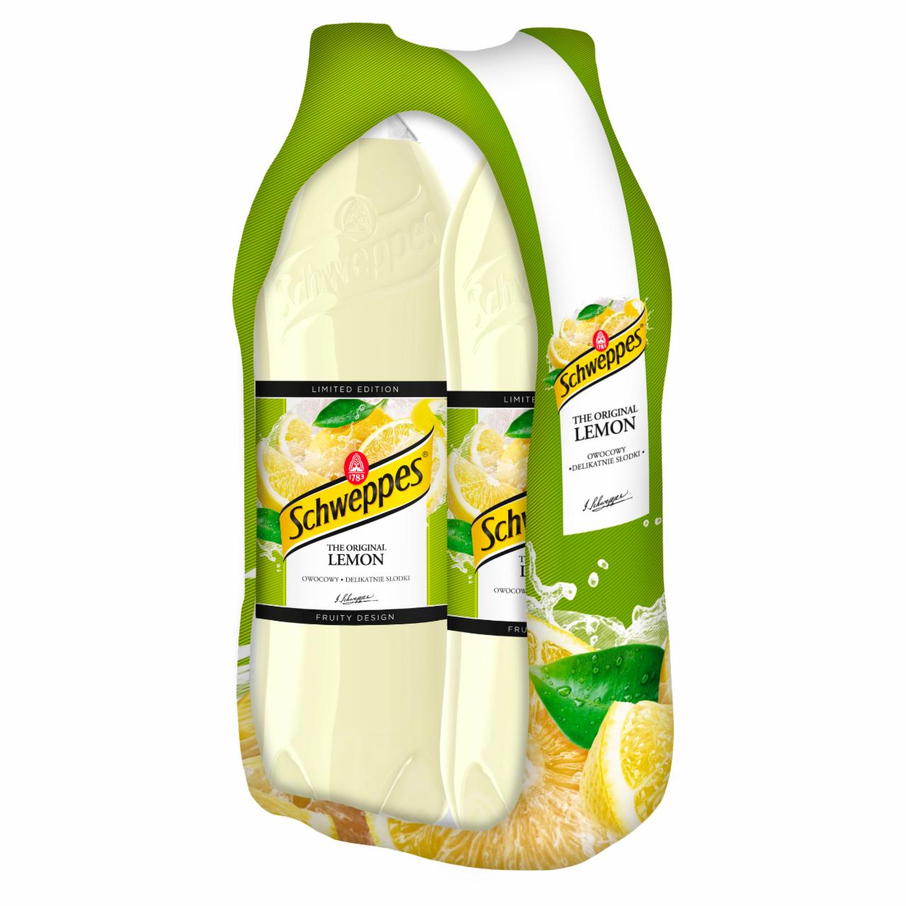 Photo - Schweppes Lemon Sparkling Drink 2 x 1.4 L