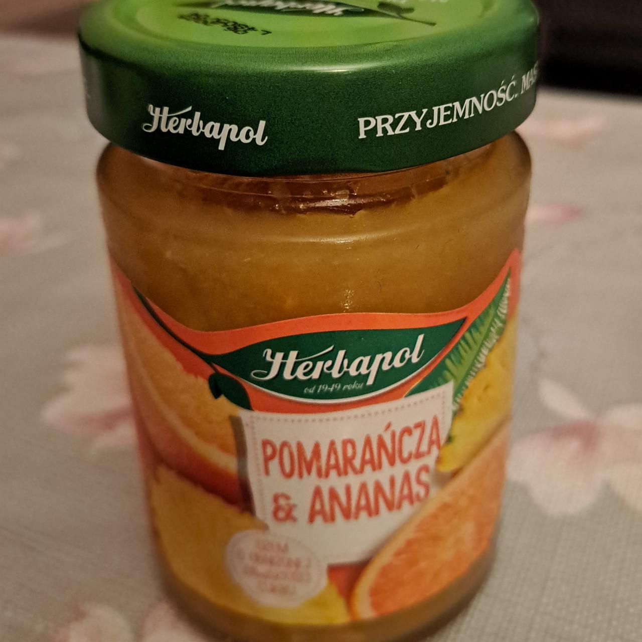 Photo - Herbapol Jam Orange & Pineapple with Reduced Sugar Content 280 g