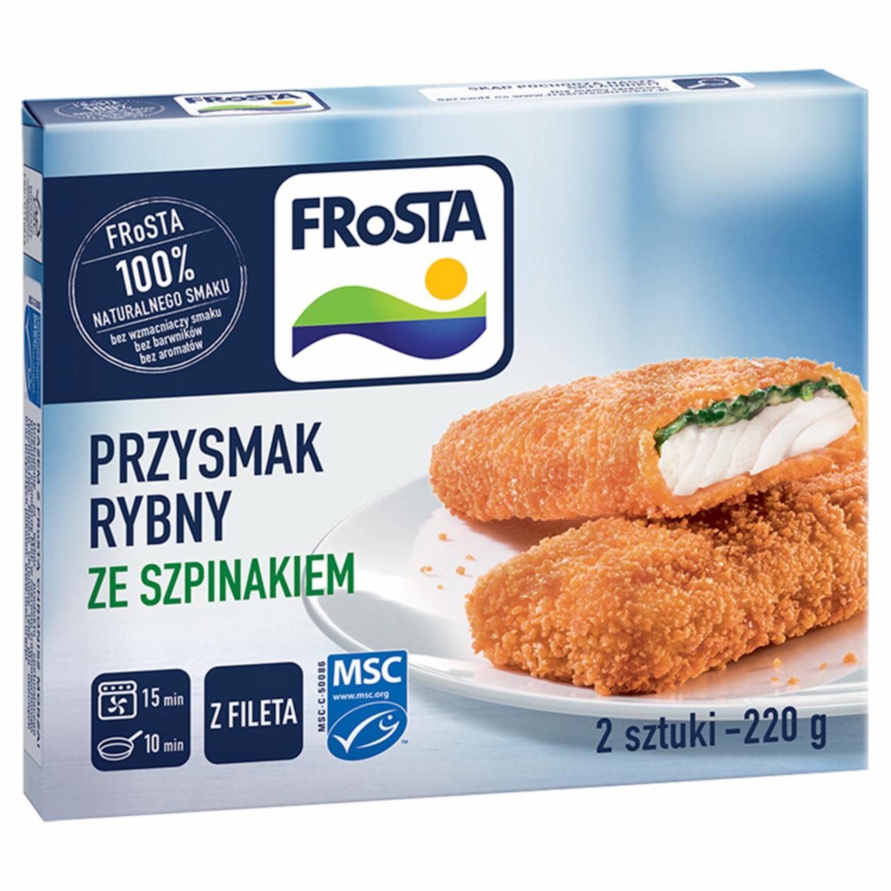 Photo - FRoSTA Fish Steaks from Fillet with Spinach 220 g (2 Pieces)