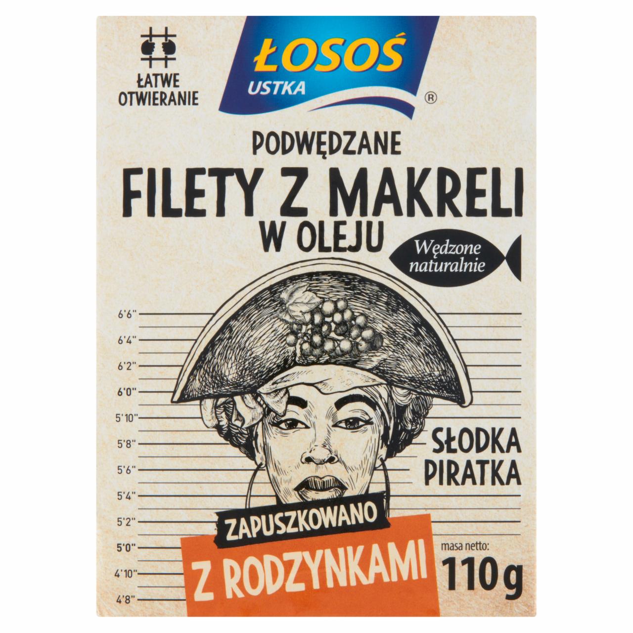 Photo - Łosoś Ustka Mackerel Fillets in Oil with Raisins 110 g