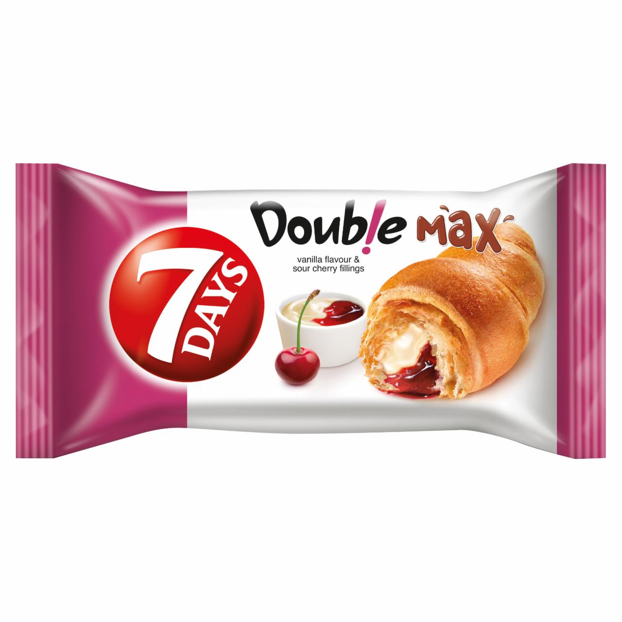 Photo - 7DAYS Double Max Croissant with Vanilla Flavour and Sour Cherry Filling 80 g