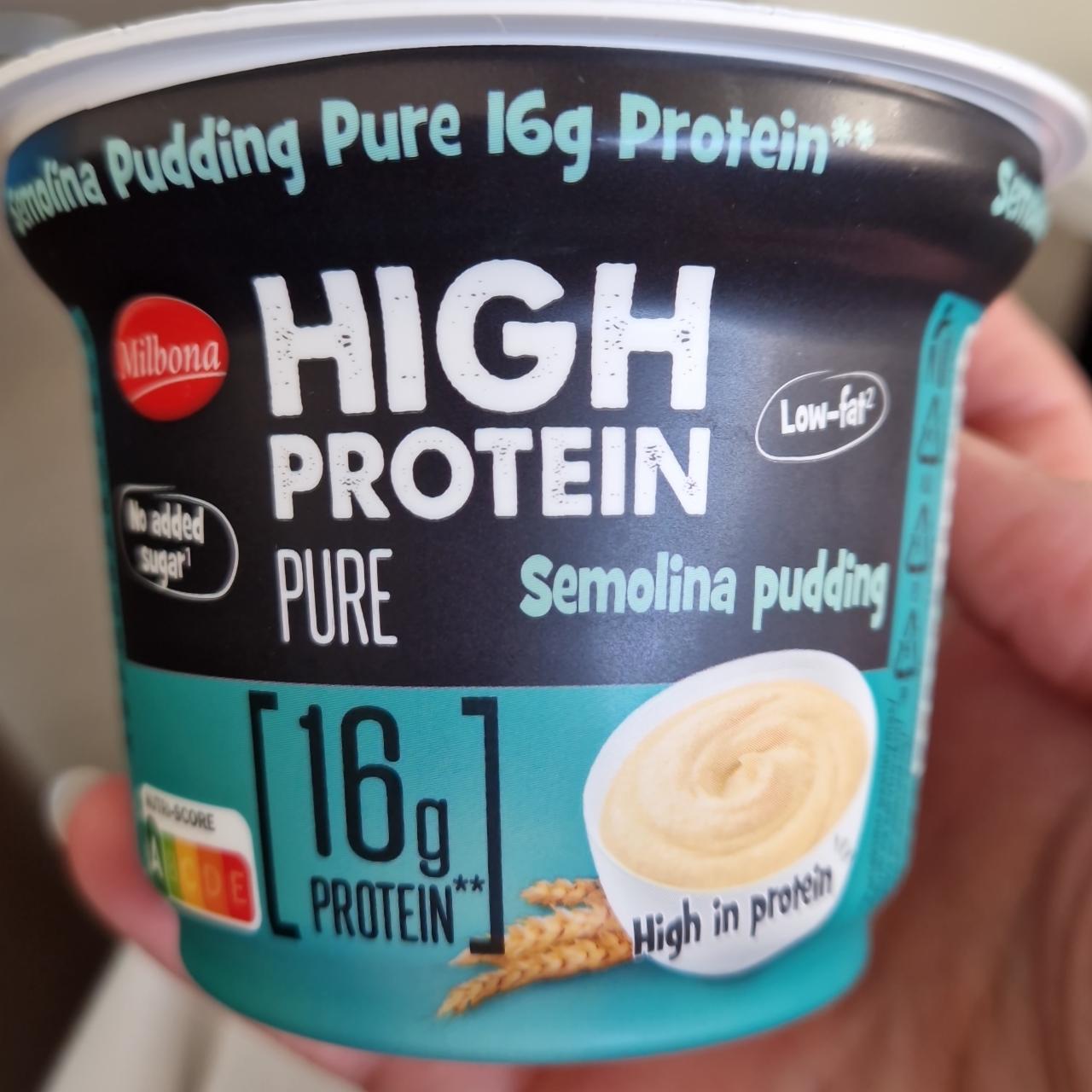 Photo - High protein pure semolina pudding Milbona