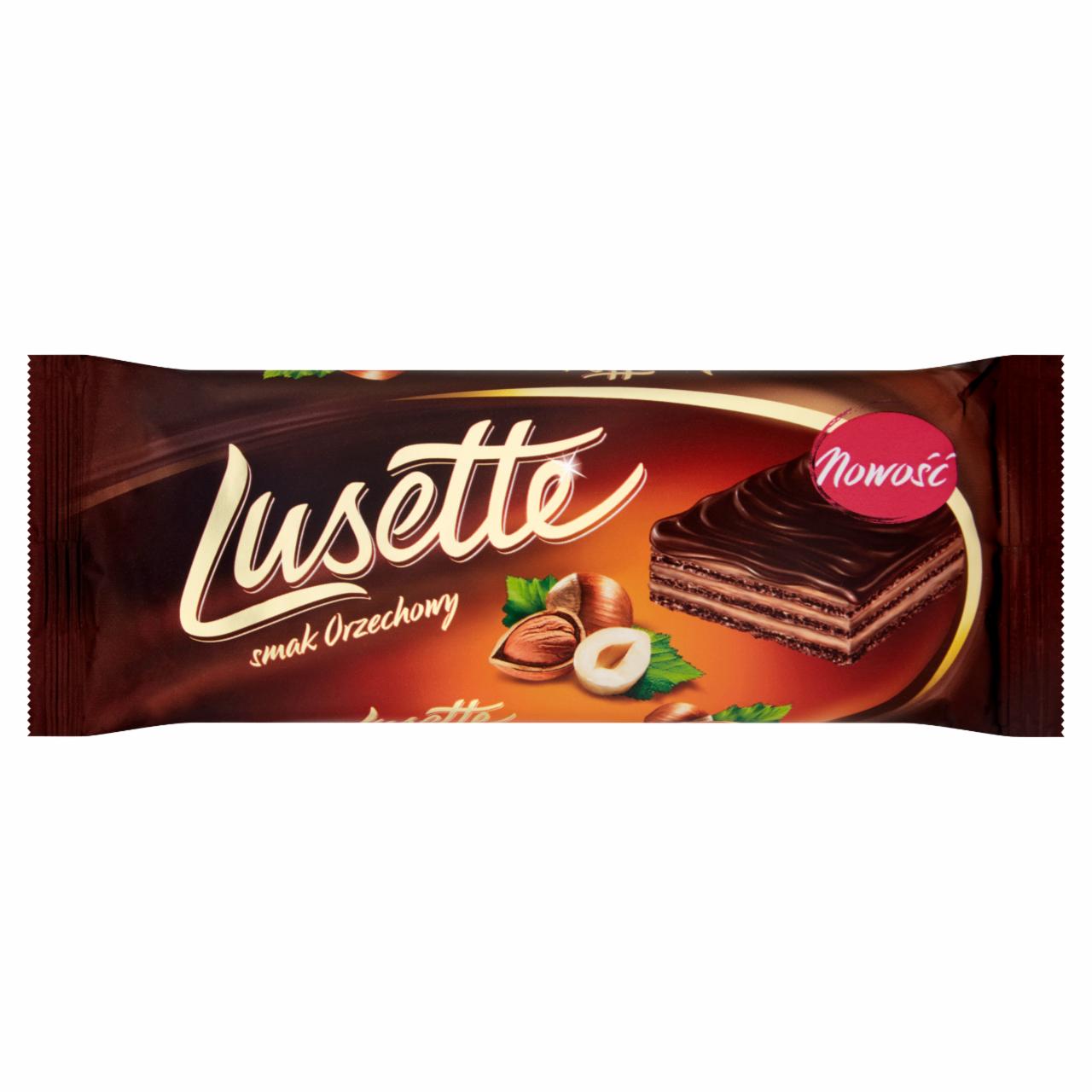 Photo - Lusette Hazelnut Flavour Dark Crispy Wafer with Cream Filling 50 g