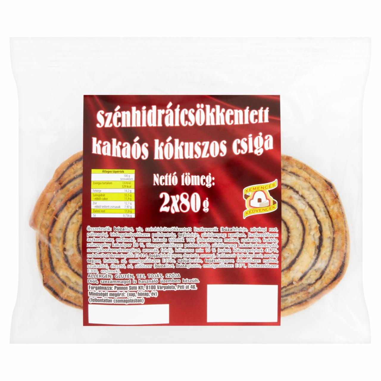 Photo - Kemencés Kedvencek Low-Carb Cocoa and Coconut Flavoured Buns 2 x 80 g