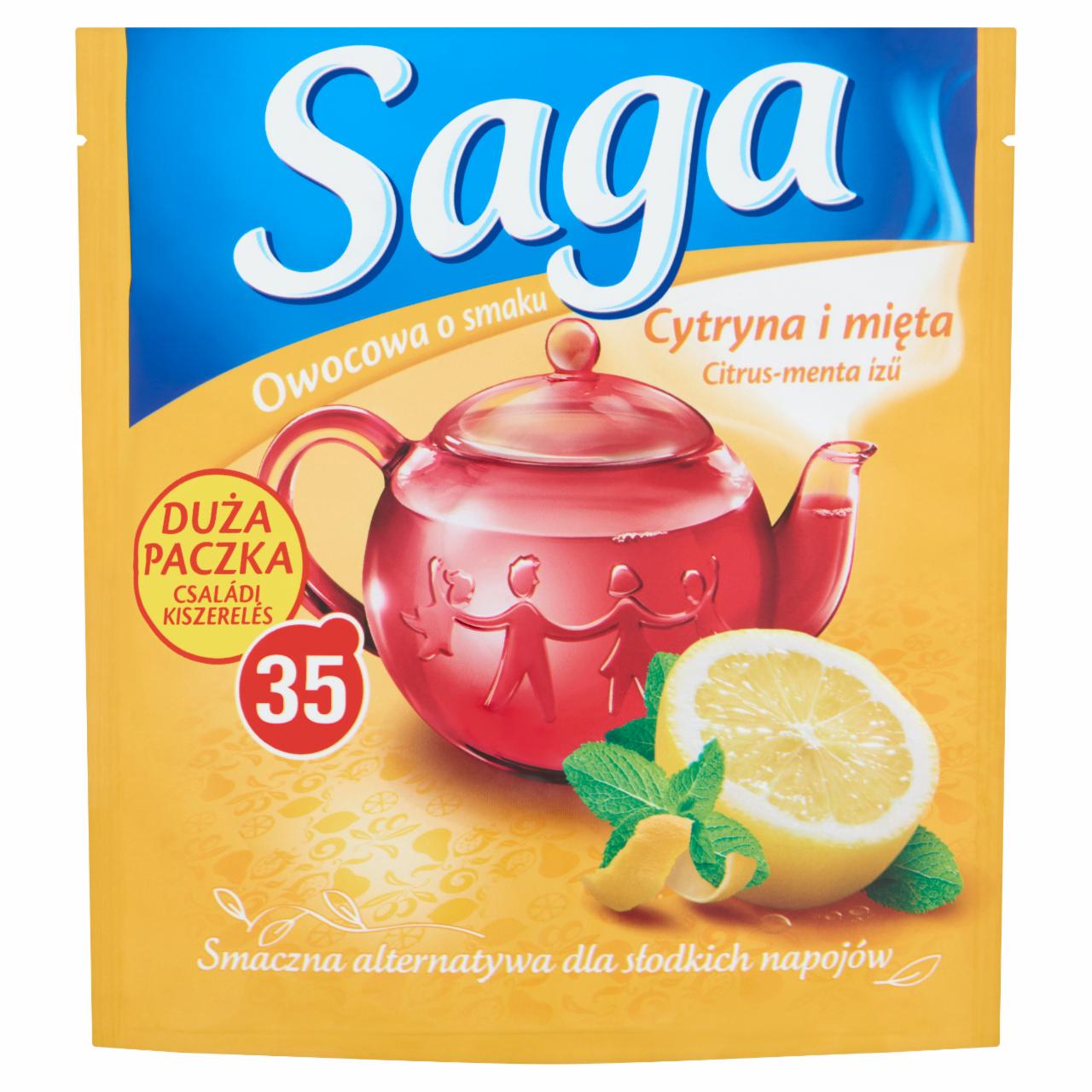 Photo - Saga Citrus-Mint Flavoured Fruit Tea 35 Tea Bags