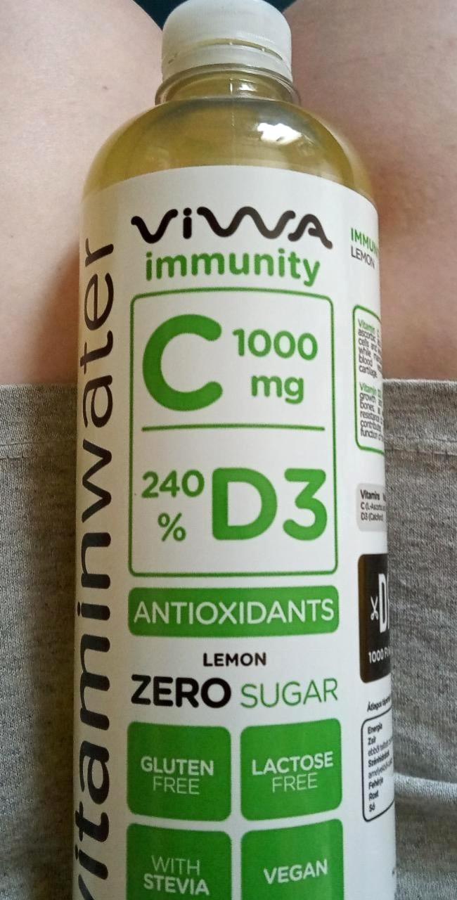 Photo - Viwa Vitaminwater Immunity Zero Lemon Flavoured, Energy-Free Non-Carbonated Soft Drink 600 ml