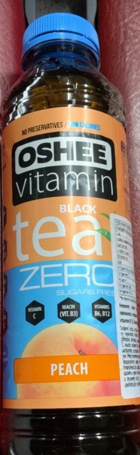 Photo - Oshee Vitamin Black Tea Zero Peach Flavour Non-Carbonated Tea Drink 555 ml