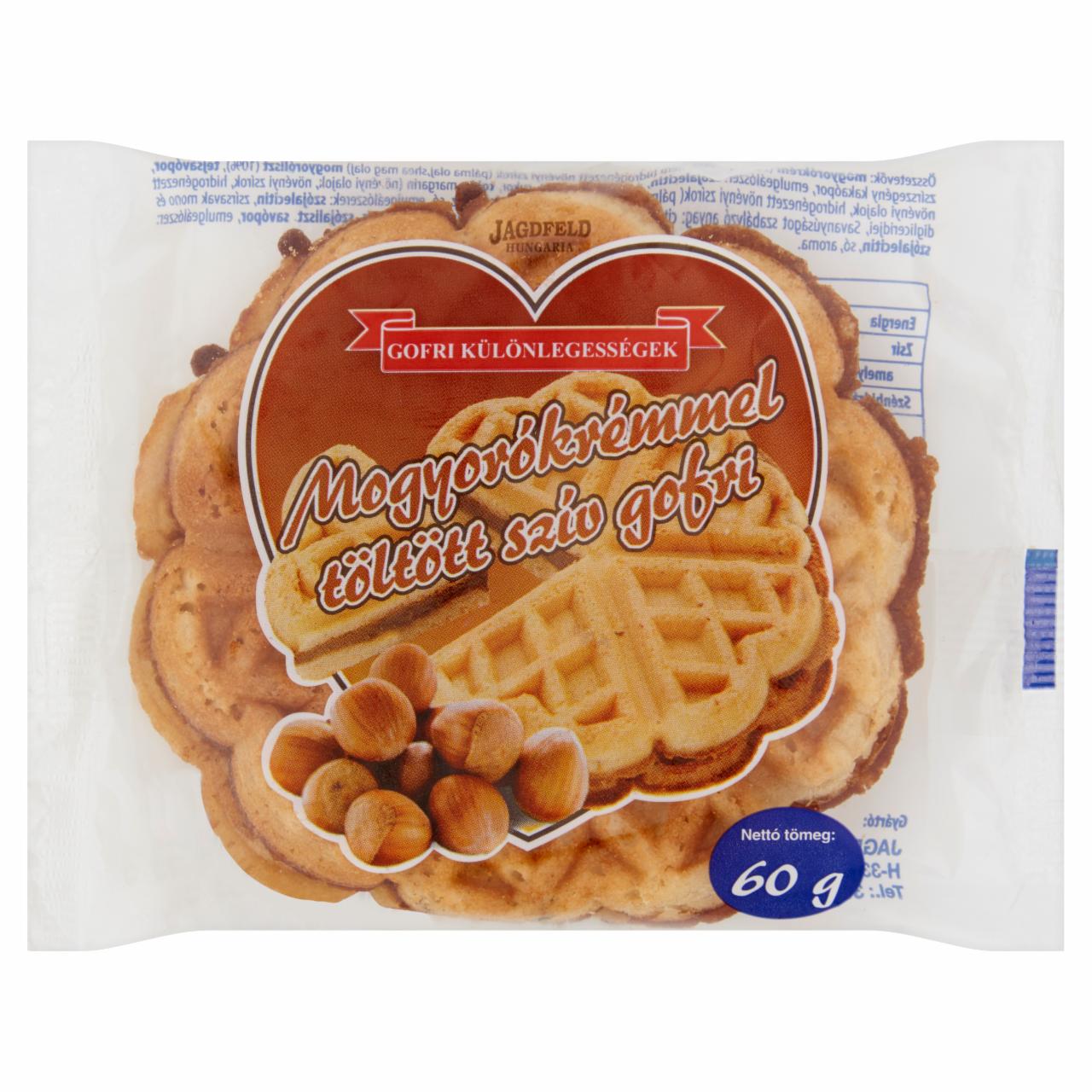 Photo - Jagdfeld Gofri Különlegességek Heart Waffles Filled with Hazelnut Cream 60 g