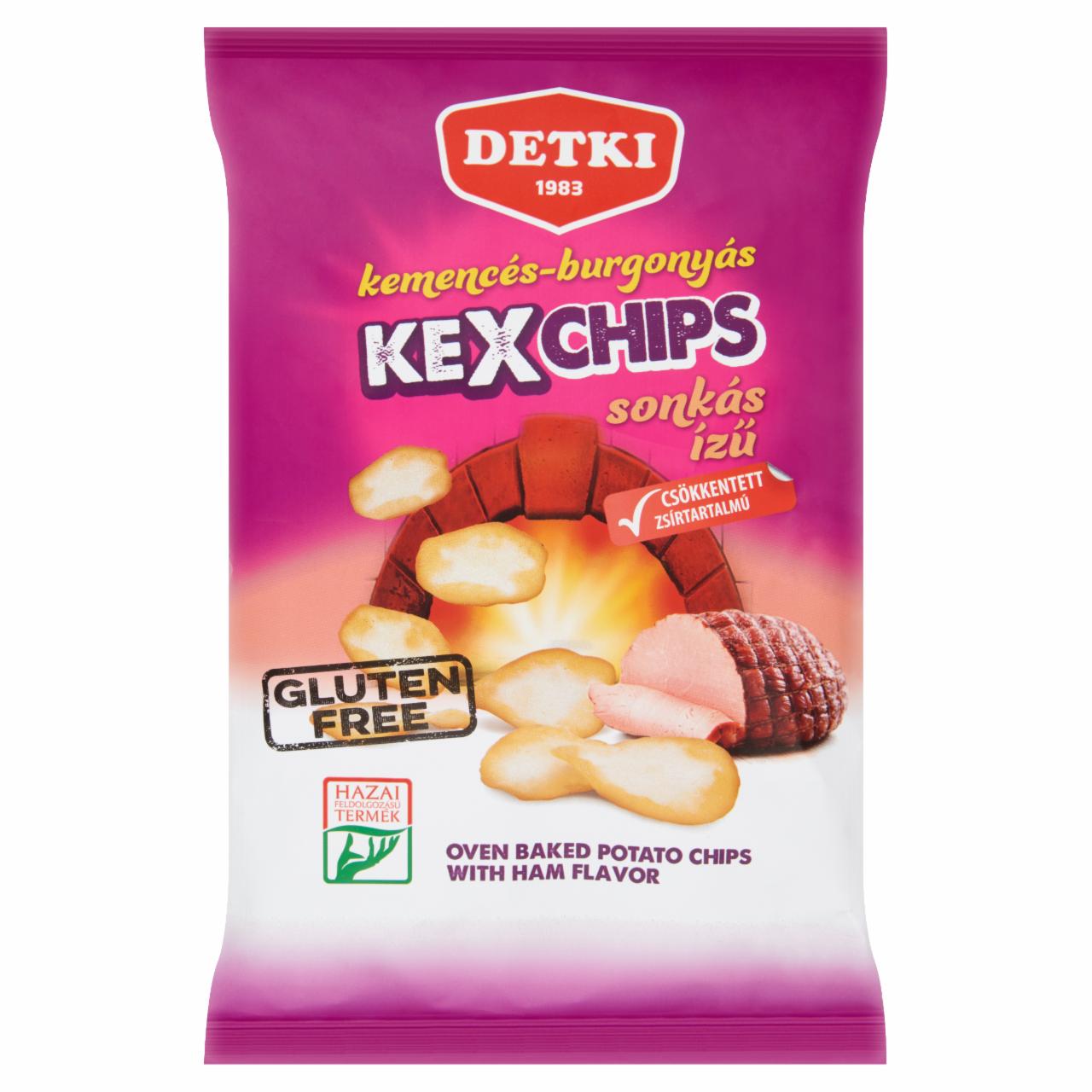 Photo - Detki Kexchips Oven Baked Potato Chips with Ham Flavor 75 g