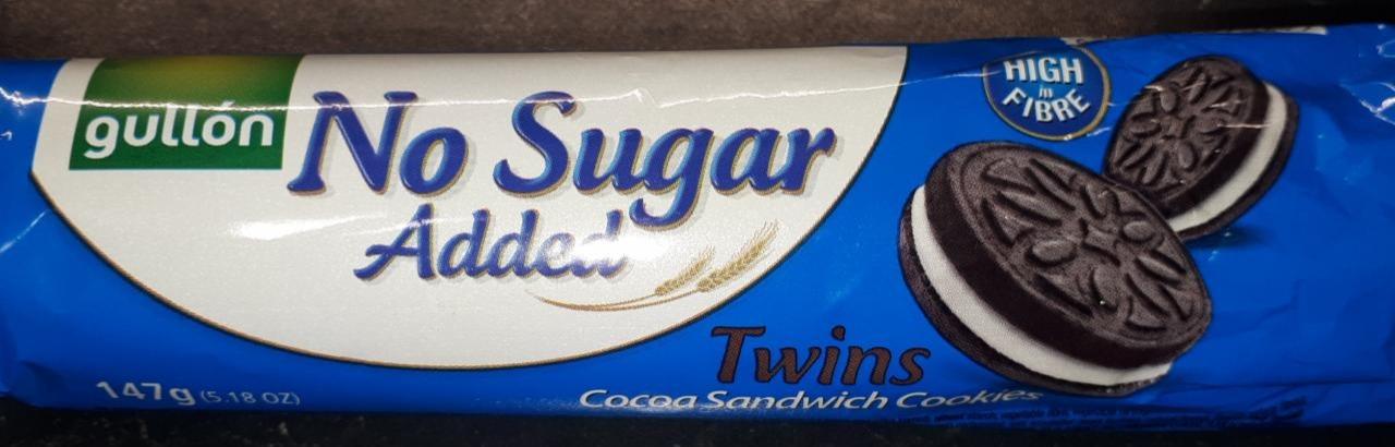 Photo - No sugar Added Twins Cocoa Sandwich Cookies Gullón